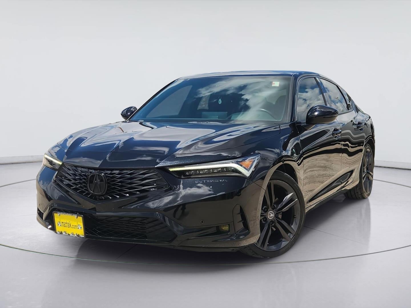 2023 Acura Integra w/Tech w/A-SPEC in Majestic Black Pearl — front three-quarter view