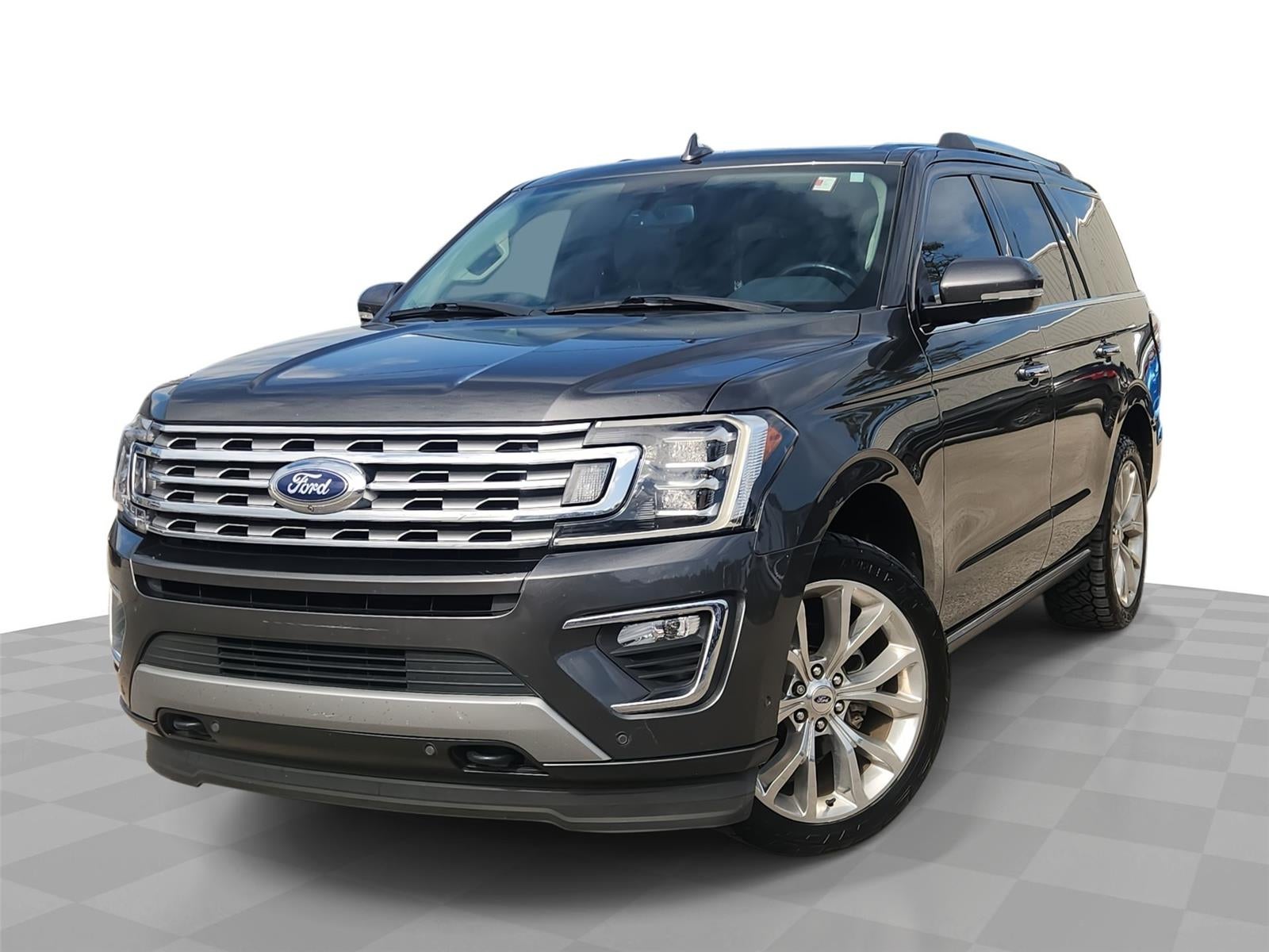2019 Ford Expedition Limited in Magnetic — front three-quarter view