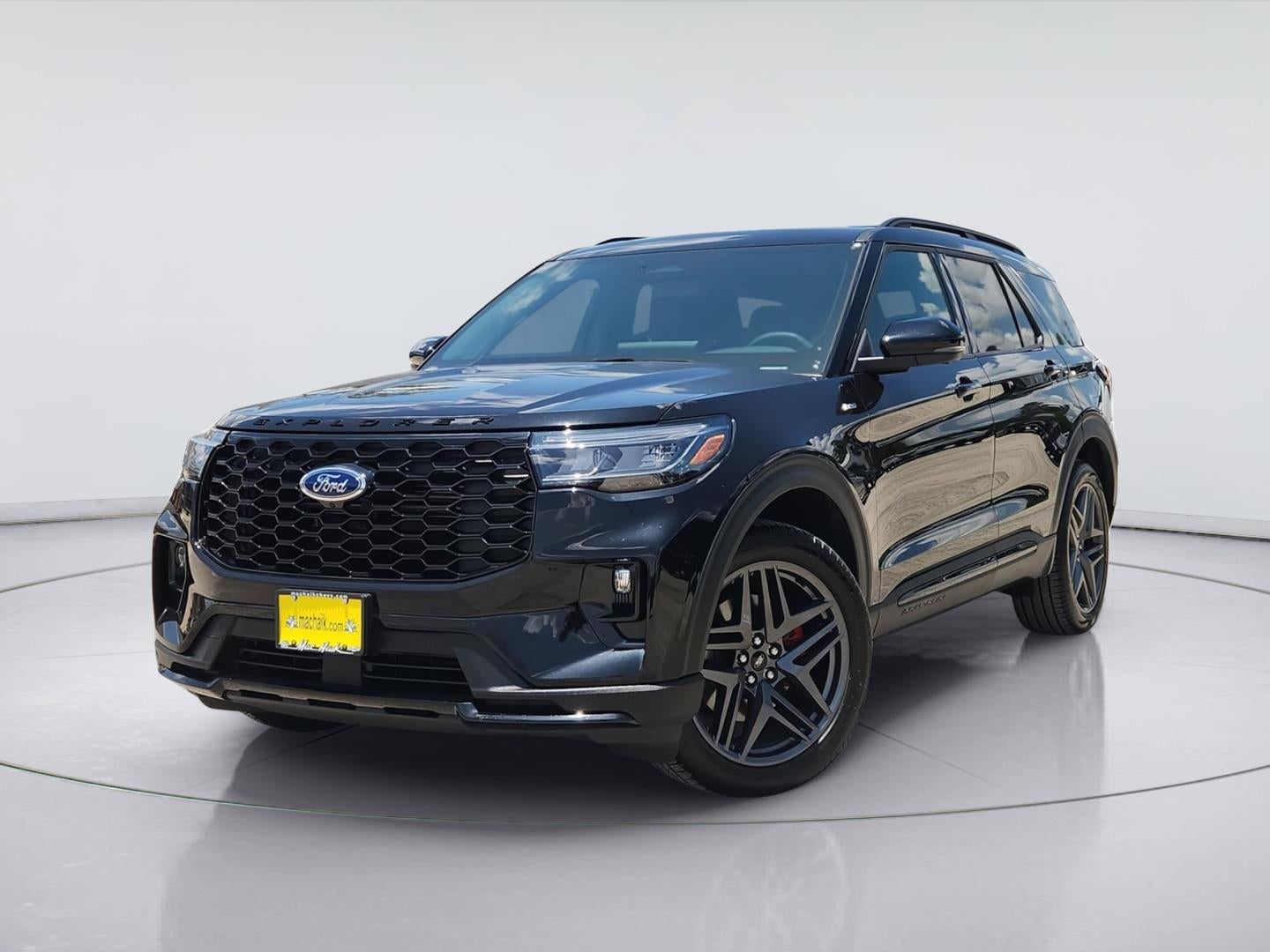 2026 Ford Explorer ST-Line in Agate Black — front three-quarter view