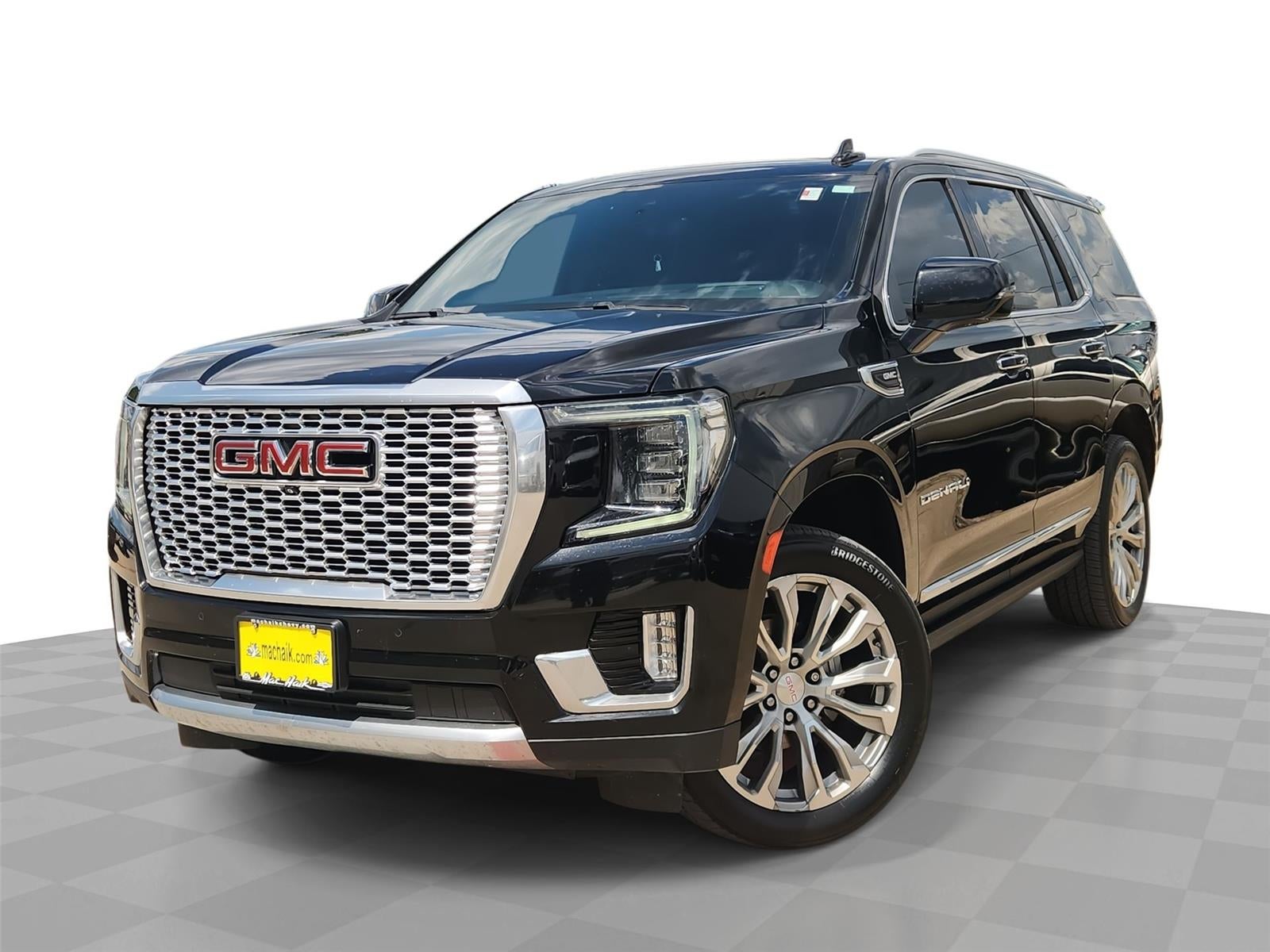 2022 GMC Yukon Denali in Onyx Black — front three-quarter view