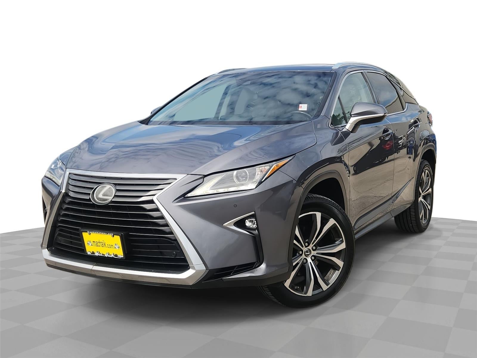 2018 Lexus RX RX 350 in Nebula Gray Pearl — front three-quarter view