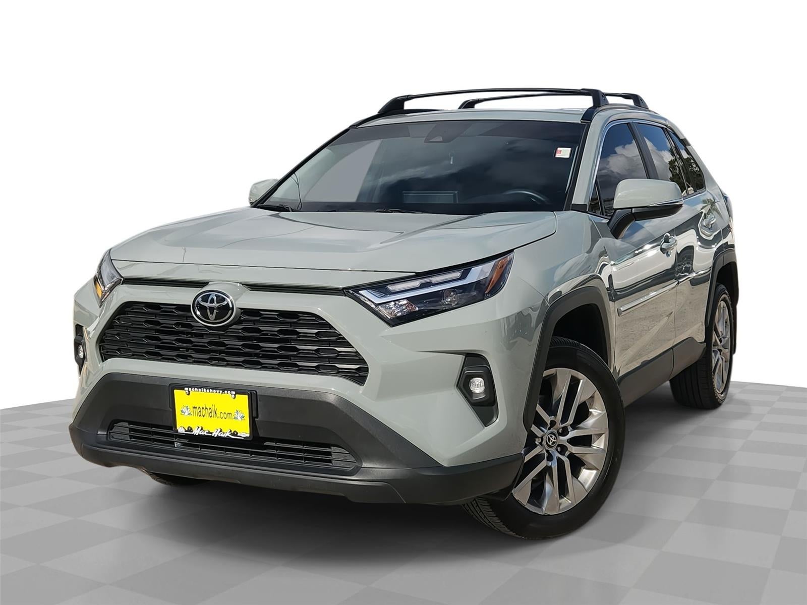2023 Toyota RAV4 XLE Premium in Lunar Rock — front three-quarter view