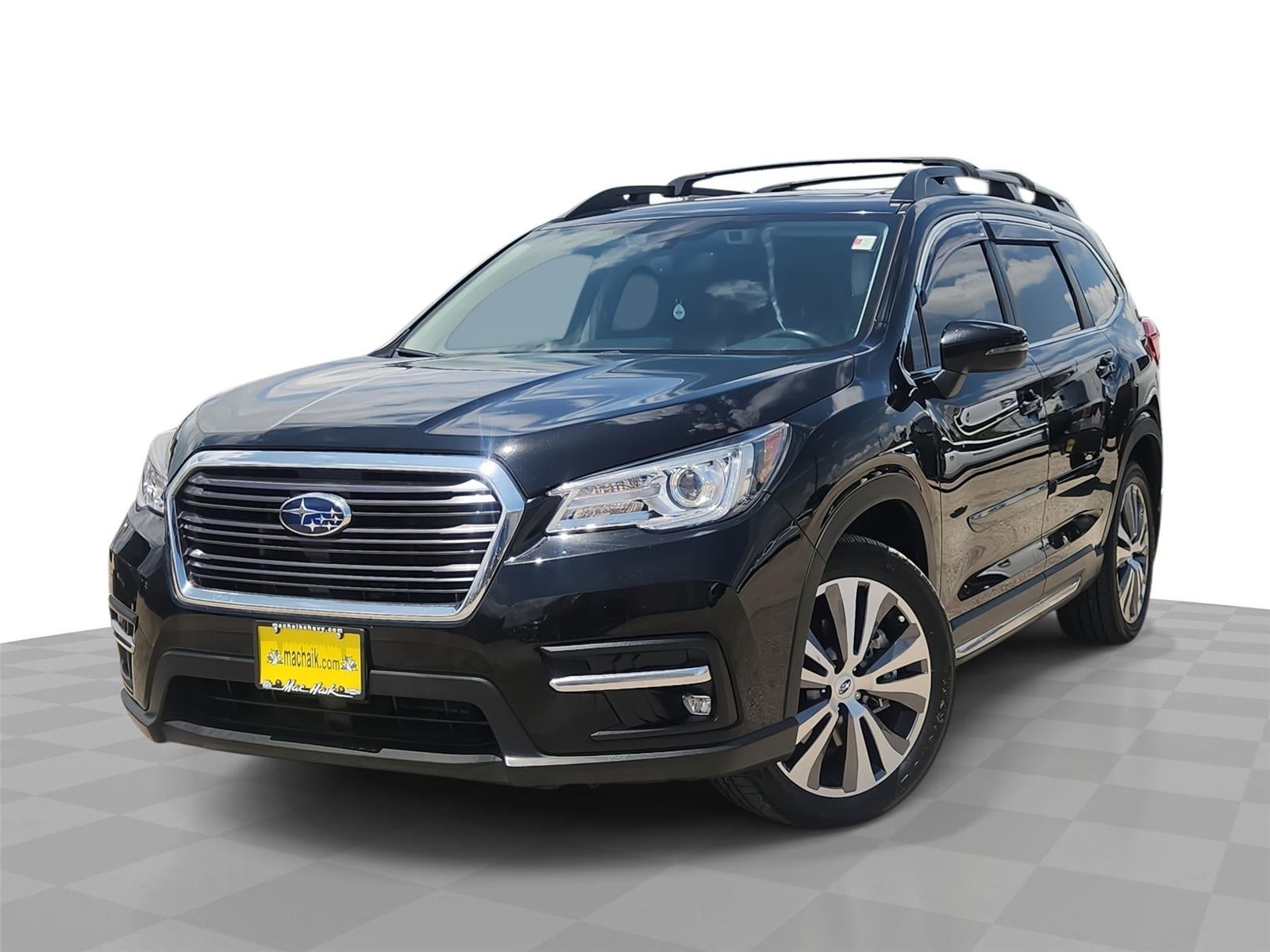 2021 Subaru Ascent Limited in Crystal Black Silica — front three-quarter view