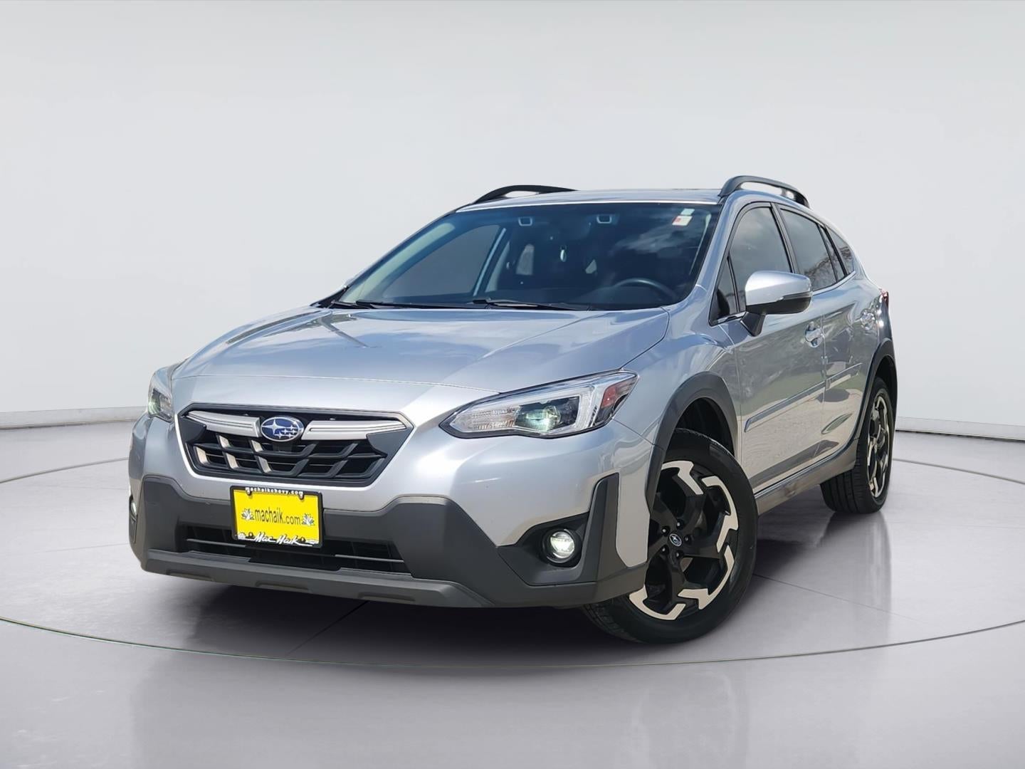 2021 Subaru Crosstrek Limited in Ice Silver Metallic — front three-quarter view