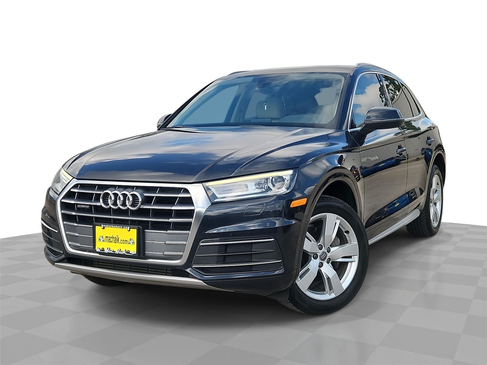 2019 Audi Q5 Premium in Brilliant Black — front three-quarter view
