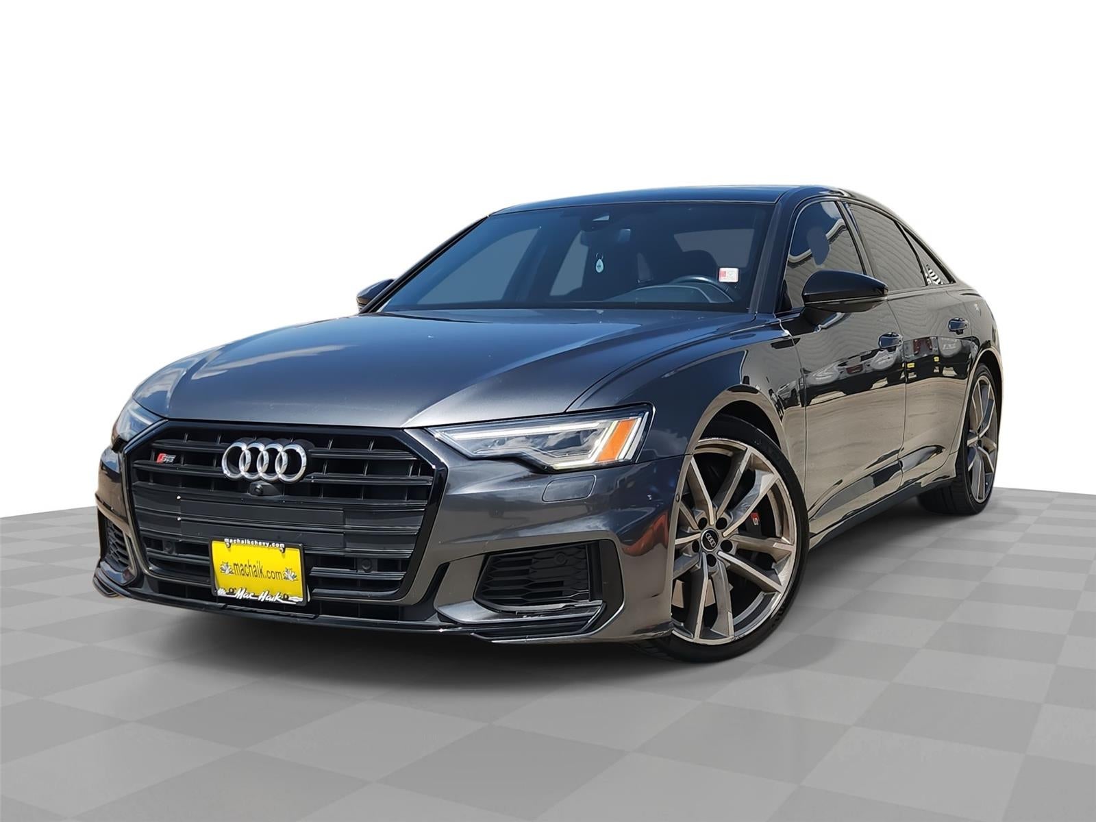 2020 Audi S6 Premium Plus in Daytona Gray Pearl Effect — front three-quarter view