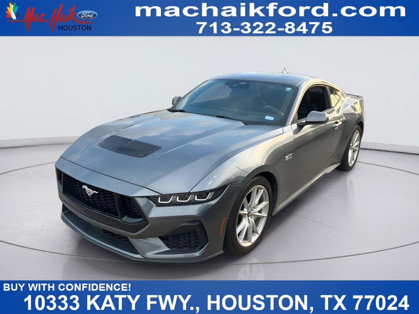 2024 Ford Mustang GT Premium in Carbonized Gray — front three-quarter view