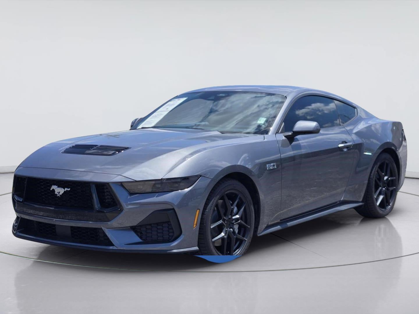 2026 Ford Mustang GT in Carbonized Gray — front three-quarter view