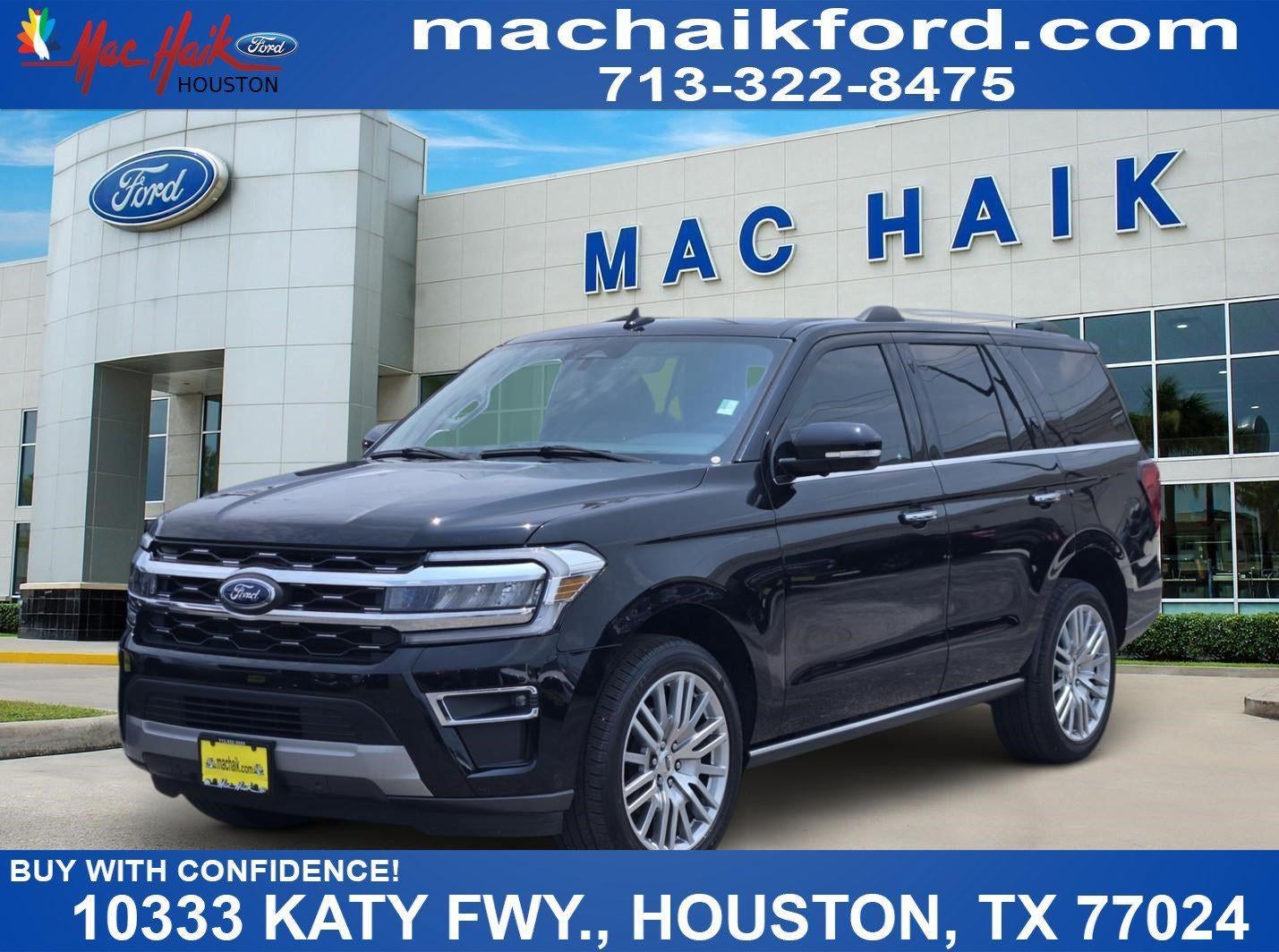2024 Ford Expedition Limited in Agate Black — front three-quarter view