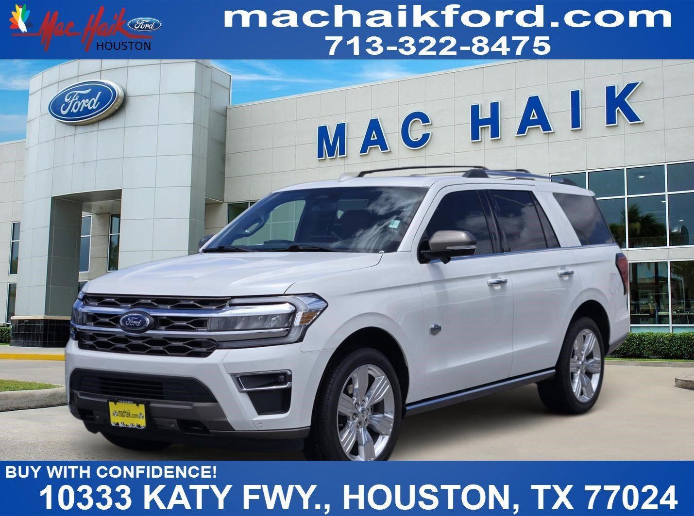 2024 Ford EXPEDITION KINGRN in Star White Metallic Tri-Coat — front three-quarter view