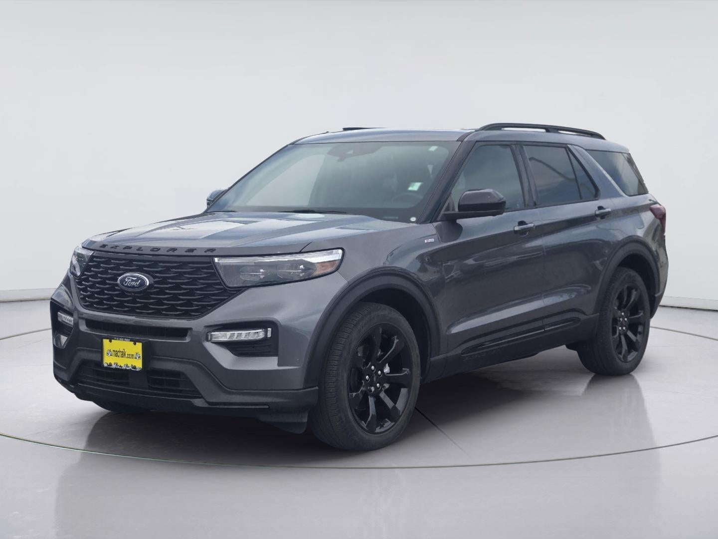 2023 Ford Explorer ST-Line in Carbonized Gray — front three-quarter view