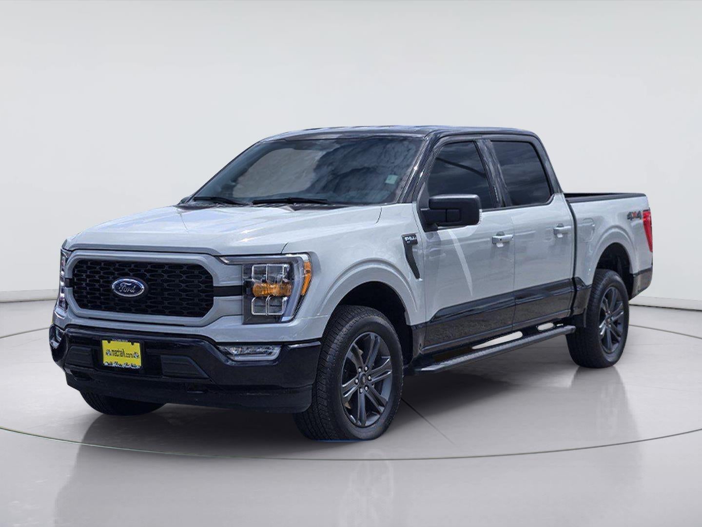 2023 Ford F-150 XLT in Avalanche Gray And Agate Black — front three-quarter view