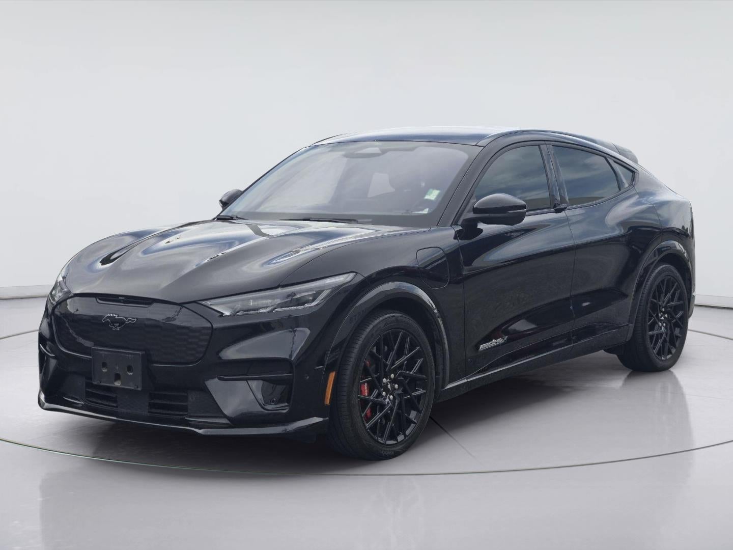 2023 Ford Mustang Mach-E GT in Shadow Black — front three-quarter view