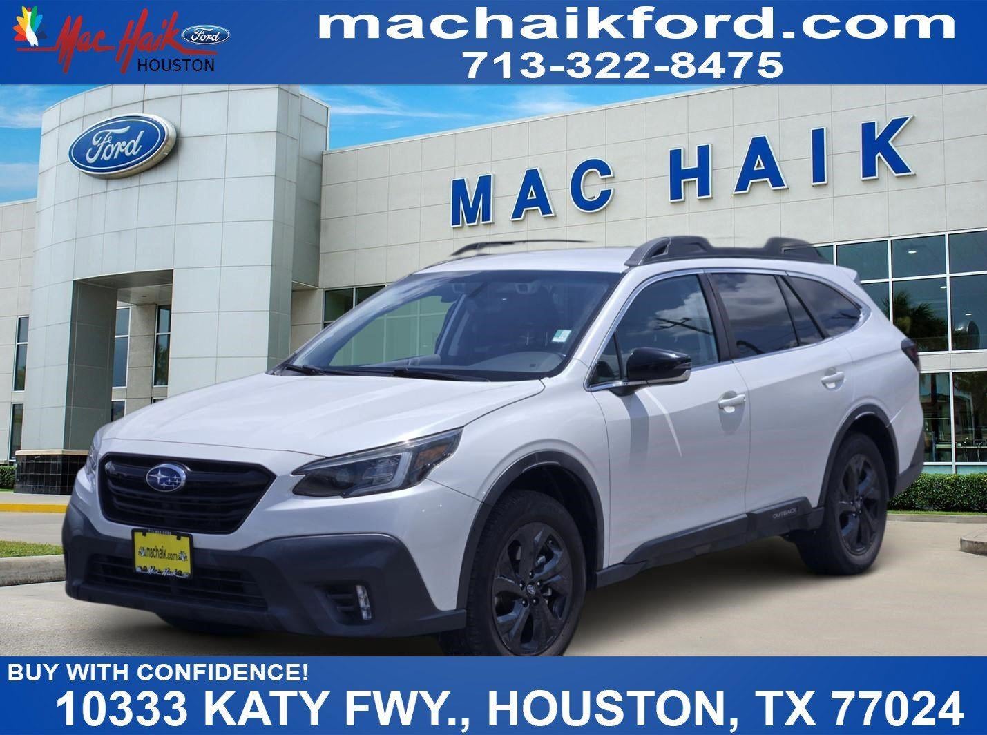 2020 Subaru Outback Onyx Edition XT in Crystal White Pearl — front three-quarter view