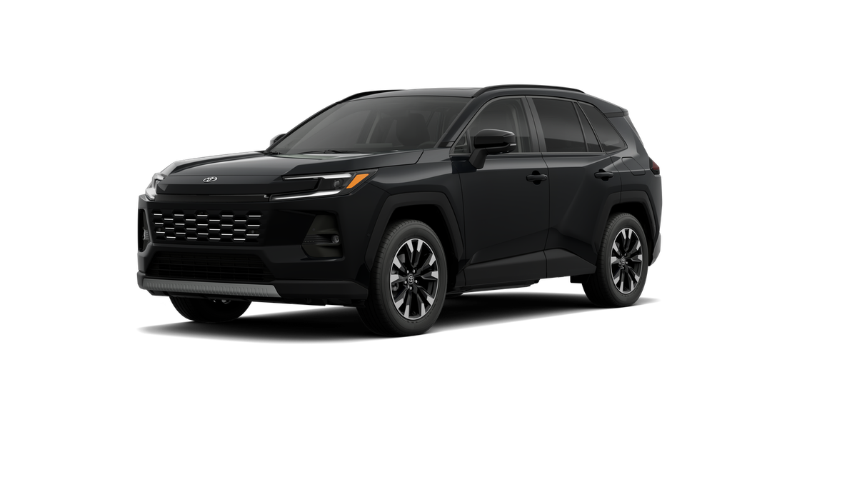 2026 Toyota RAV4 Limited in Midnight Black Metallic — front three-quarter view