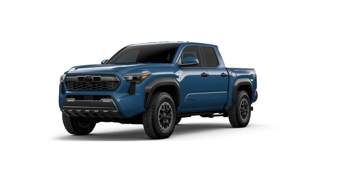 2026 Toyota Tacoma TRD Off-Road in Heritage Blue — front three-quarter view