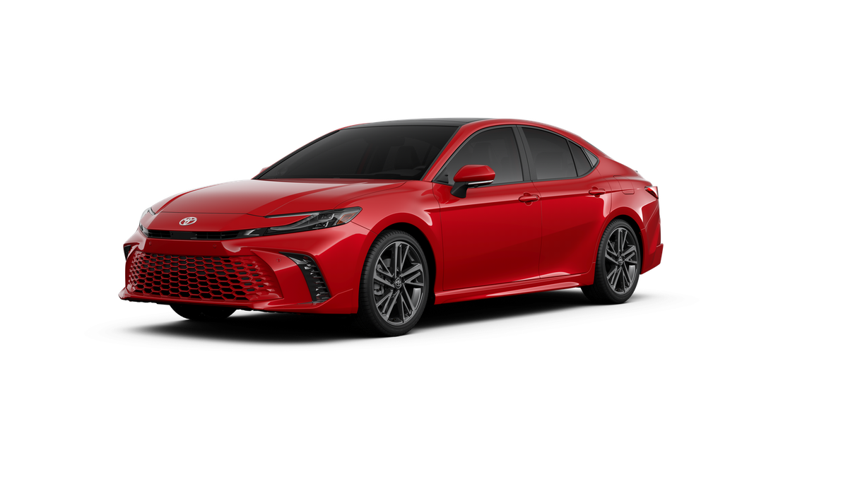 2026 Toyota Camry XSE in Supersonic Red* — front three-quarter view