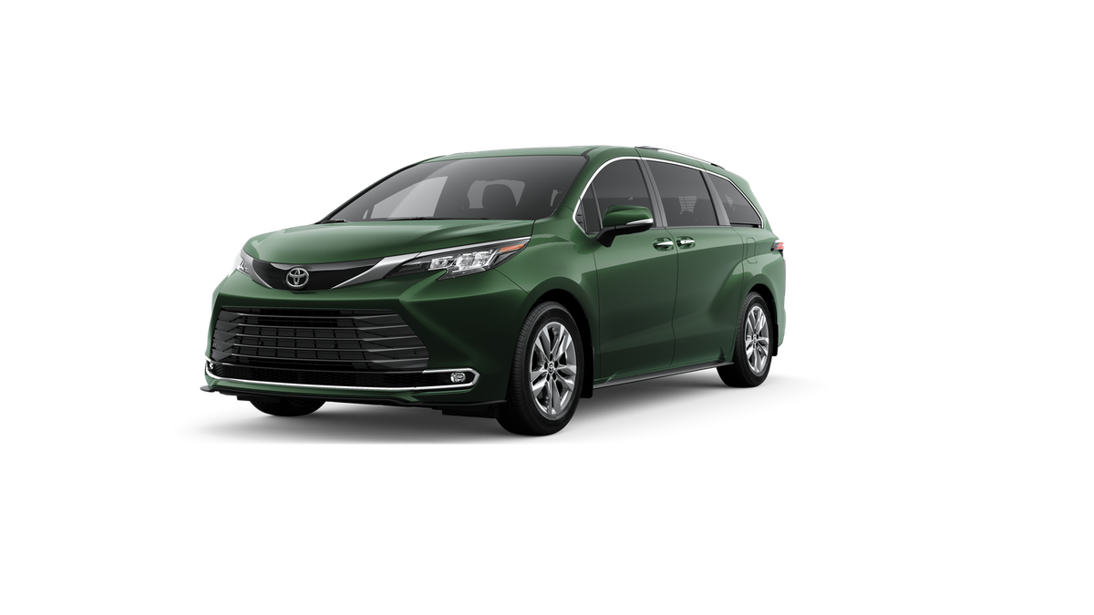 2026 Toyota Sienna Limited in Cypress — front three-quarter view