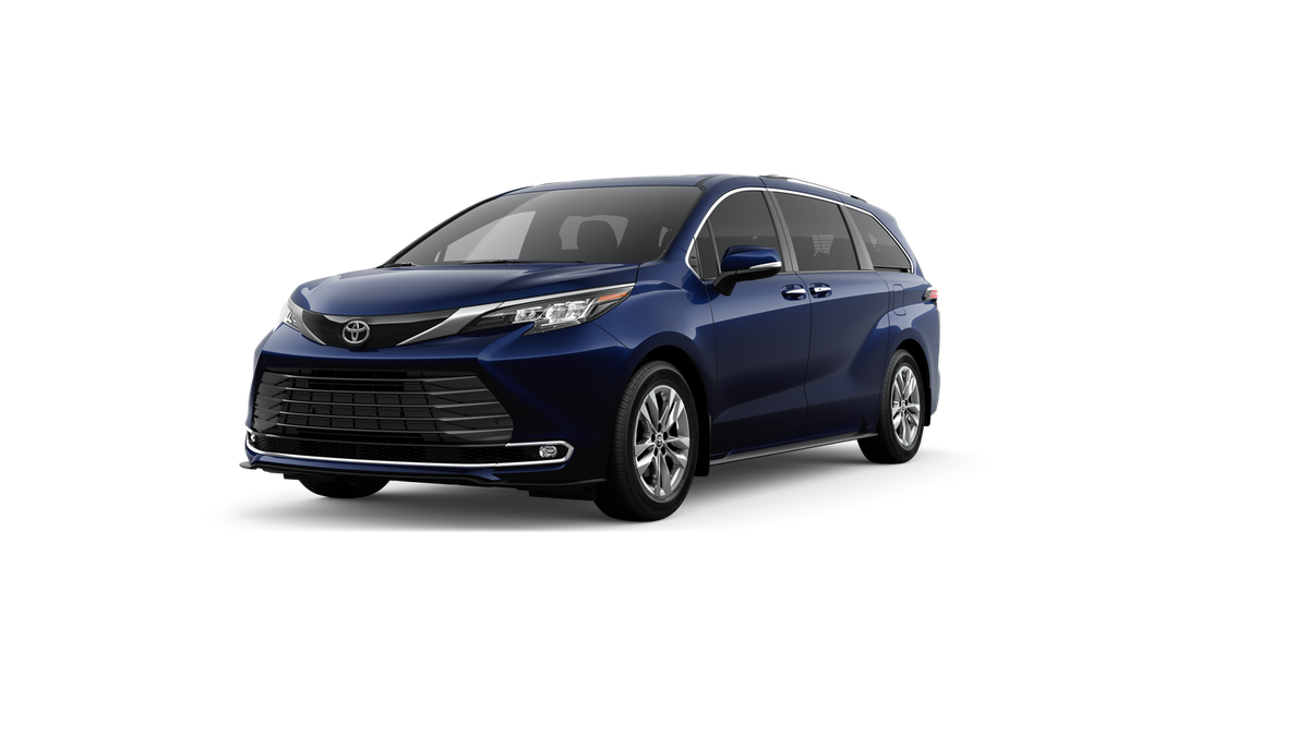 2026 Toyota Sienna Limited in Blueprint — front three-quarter view