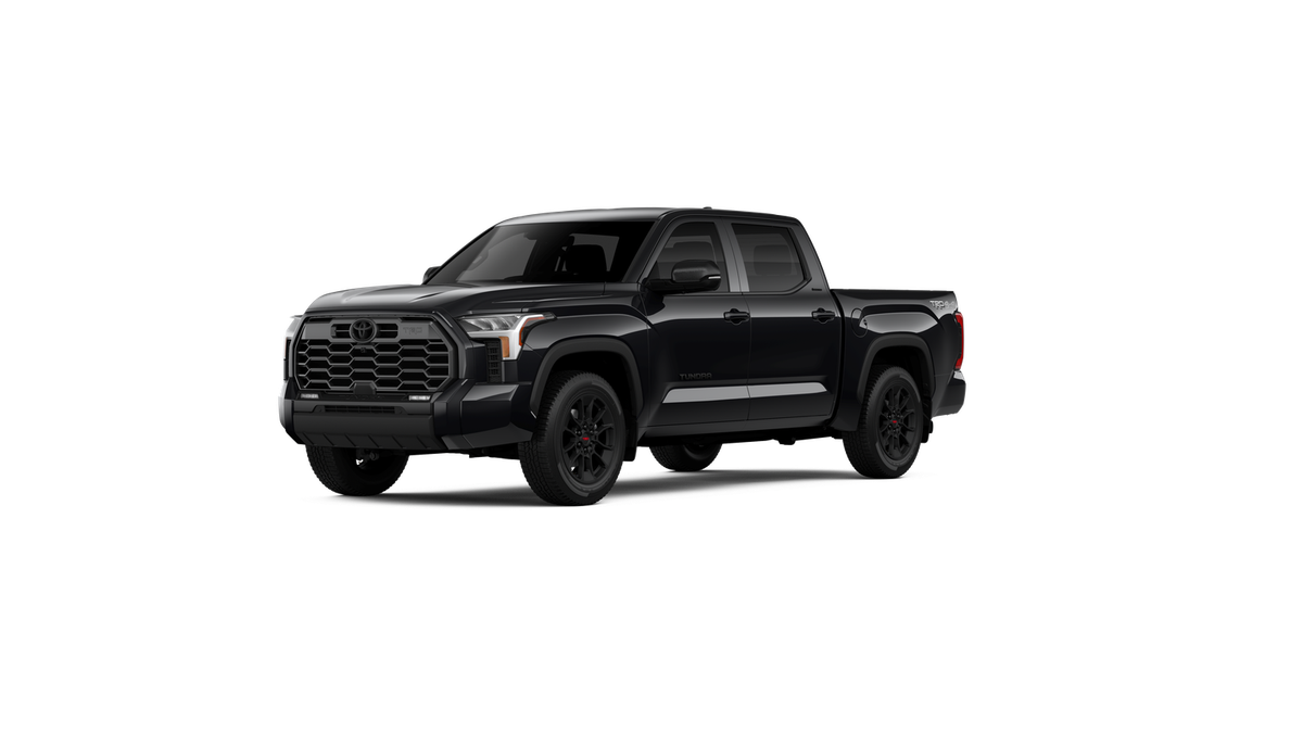 2026 Toyota Tundra Limited in Midnight Black Metallic — front three-quarter view