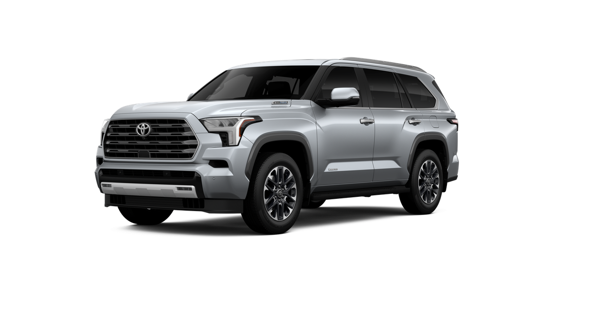 2026 Toyota Sequoia Limited in Celestial Silver Metallic — front three-quarter view