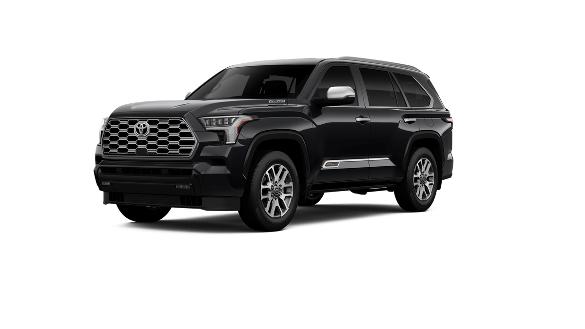 2026 Toyota Sequoia 1794 Edition in Midnight Black Metallic — front three-quarter view