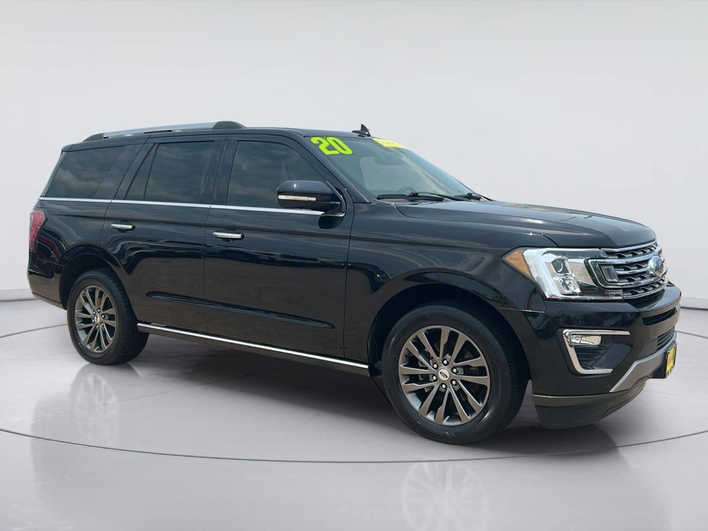 2020 Ford EXPEDITION LIMI in Agate Black — front three-quarter view