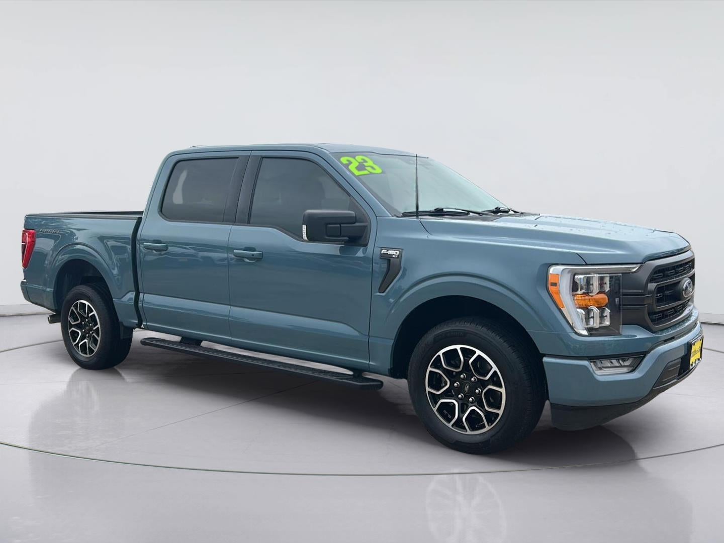 2023 Ford F-150 XLT in Area 51 — front three-quarter view