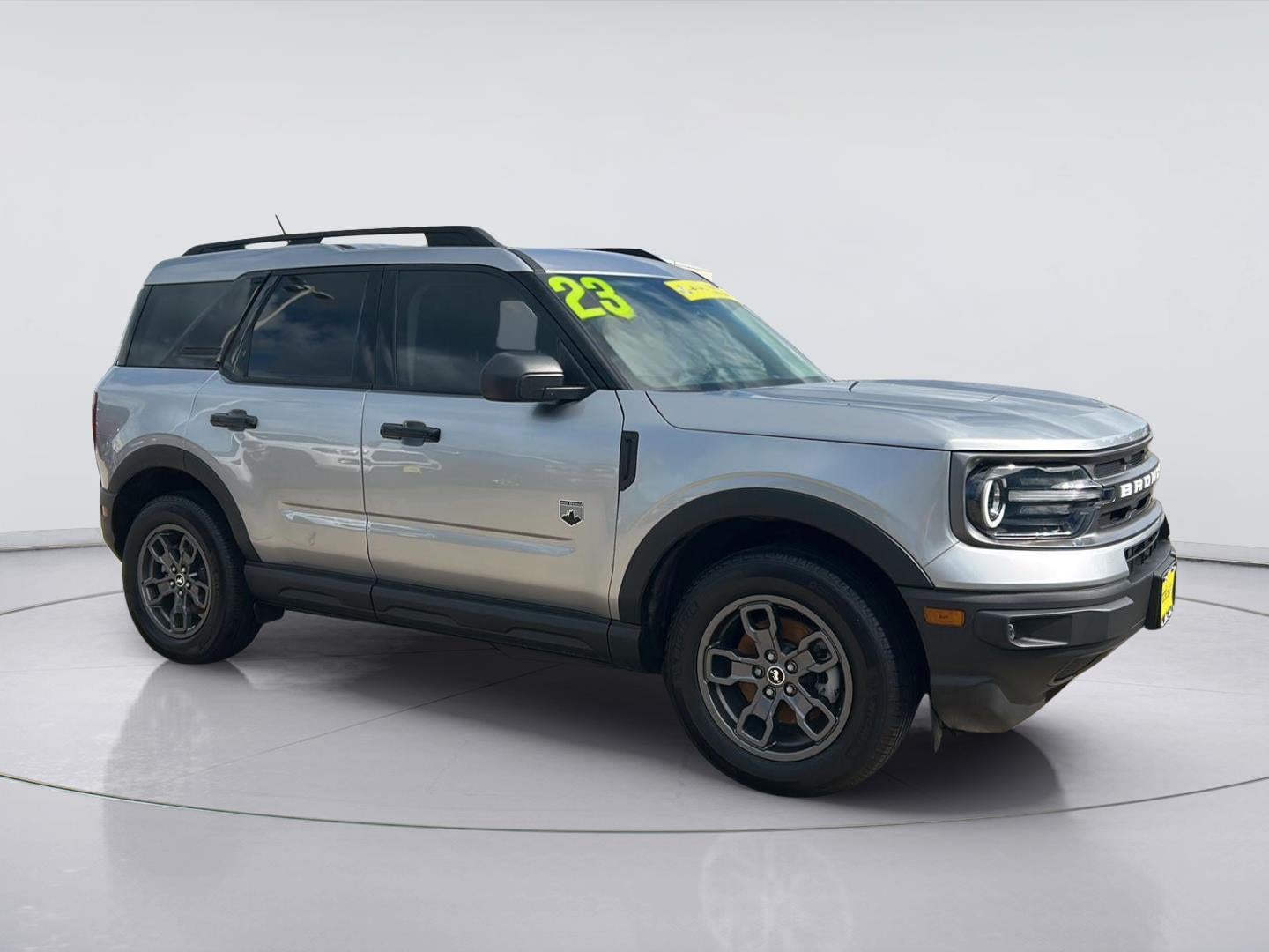 2023 Ford BRONCO SPORT BIGBEND in Iconic Silver — front three-quarter view