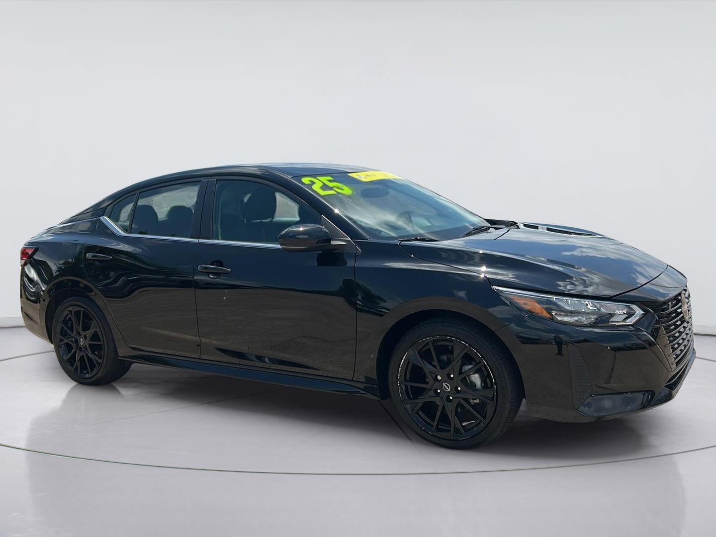 2025 Nissan Sentra SR in Super Black — front three-quarter view