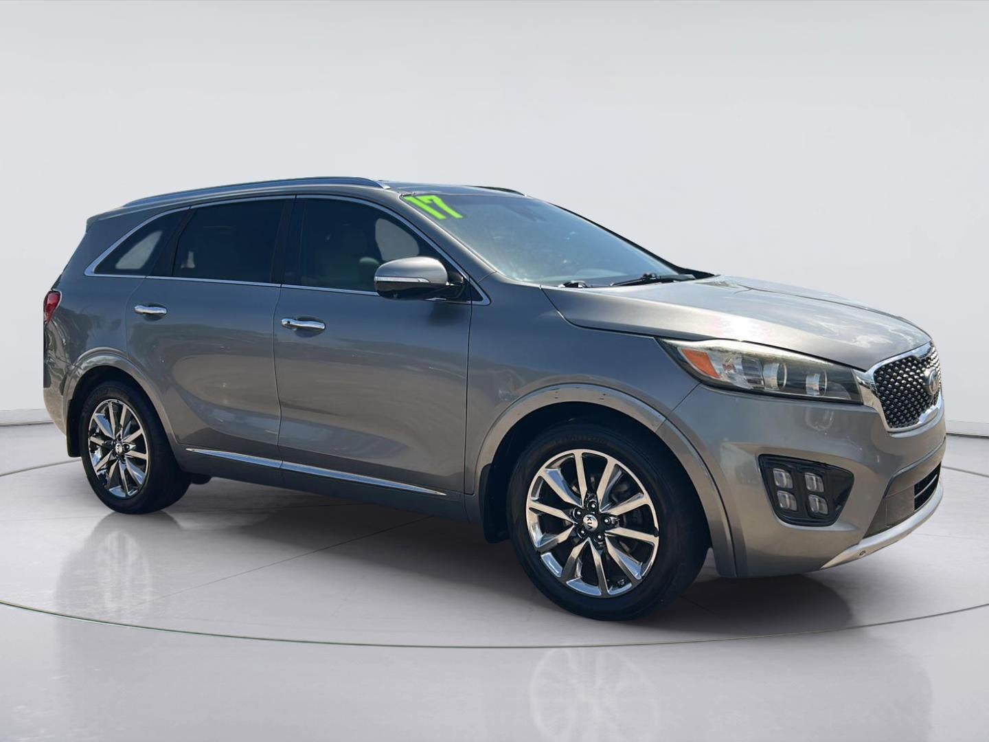 2017 Kia Sorento SX Limited V6 in Titanium Gray — front three-quarter view