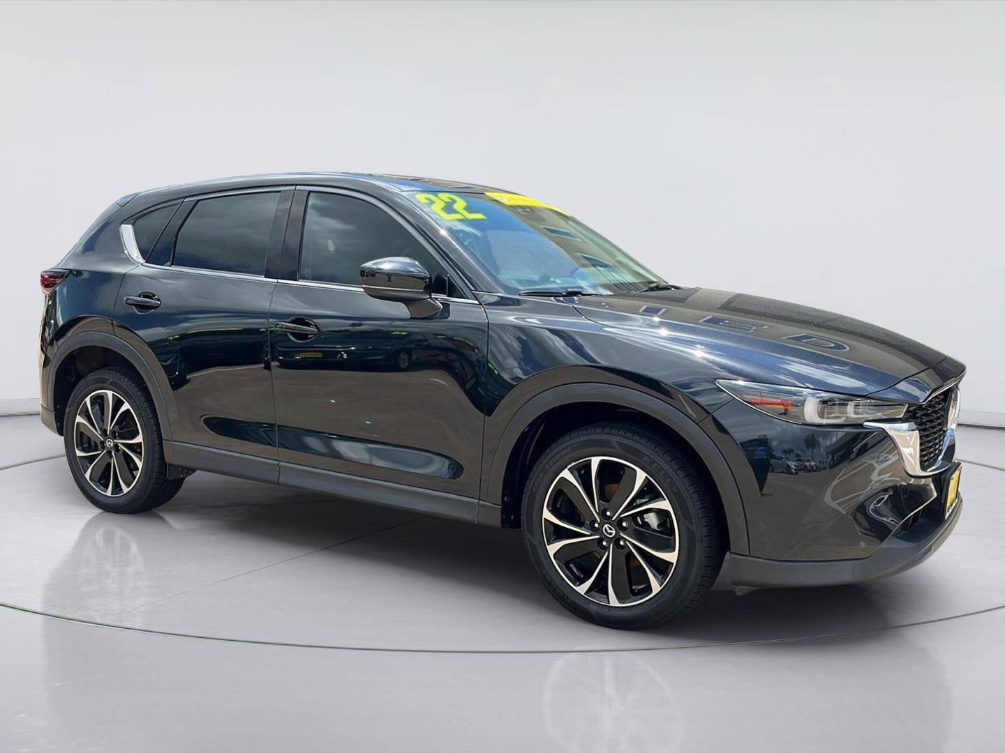 2022 Mazda Mazda CX-5 2.5 S Premium Package in Jet Black Mica — front three-quarter view