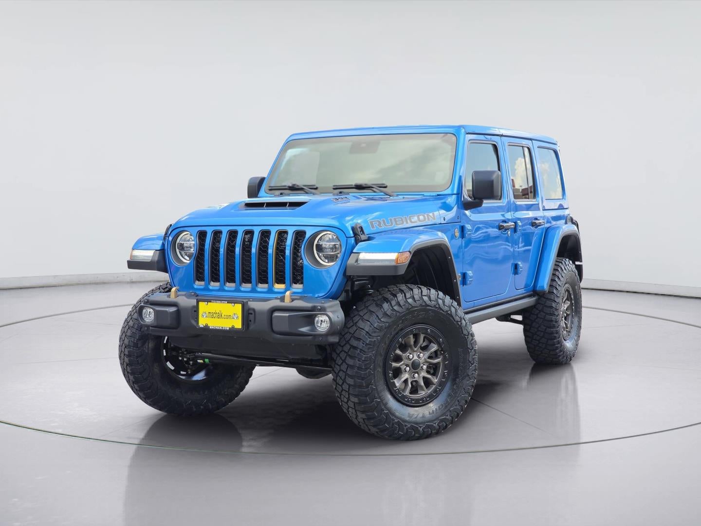 2021 Jeep Wrangler Unlimited Rubicon 392 in Hydro Blue Pearlcoat — front three-quarter view