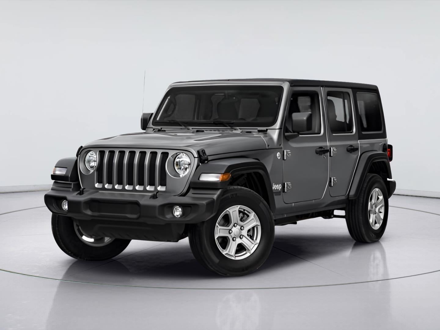 2021 Jeep Wrangler Unlimited Sport Altitude in Sting-Gray Clearcoat — front three-quarter view