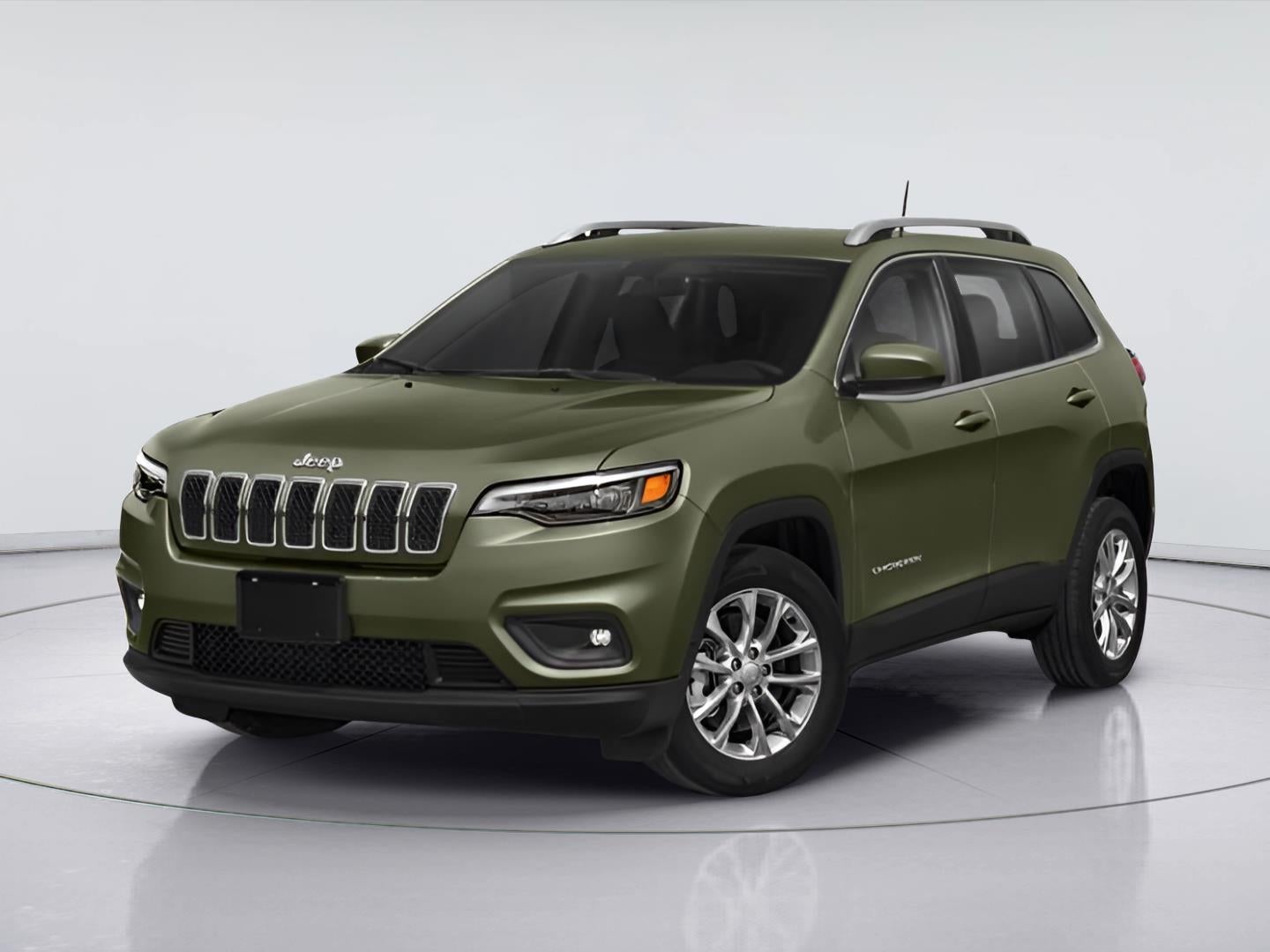 2019 Jeep Cherokee Limited in Diamond Black Crystal Pearlcoat — front three-quarter view