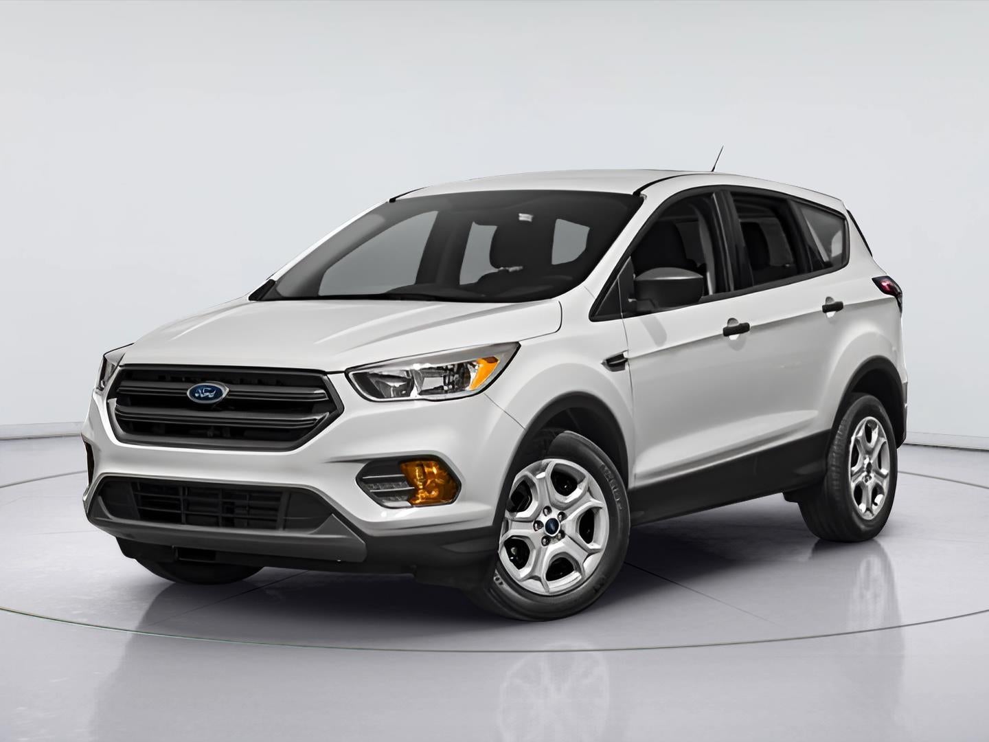 2019 Ford Escape SEL in White Platinum Metallic Tri-Coat — front three-quarter view