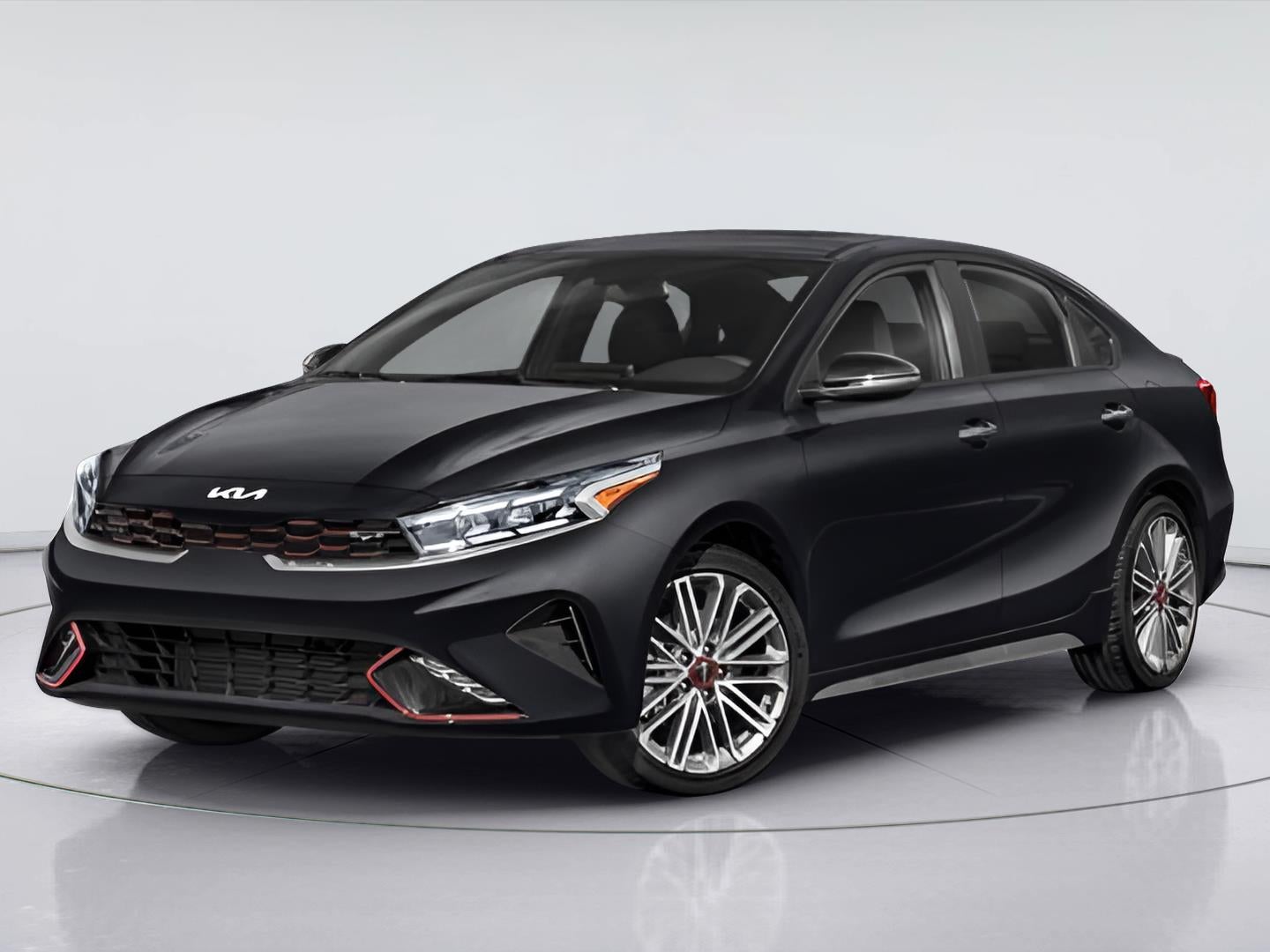 2023 Kia Forte GT in Currant Red — front three-quarter view