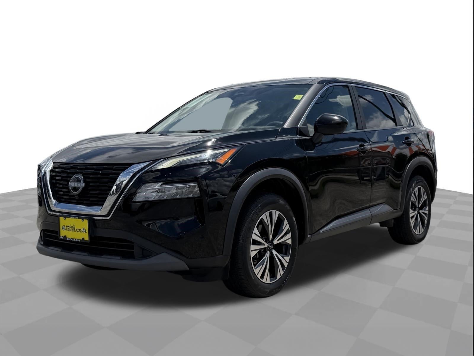 2023 Nissan Rogue SV in Super Black — front three-quarter view