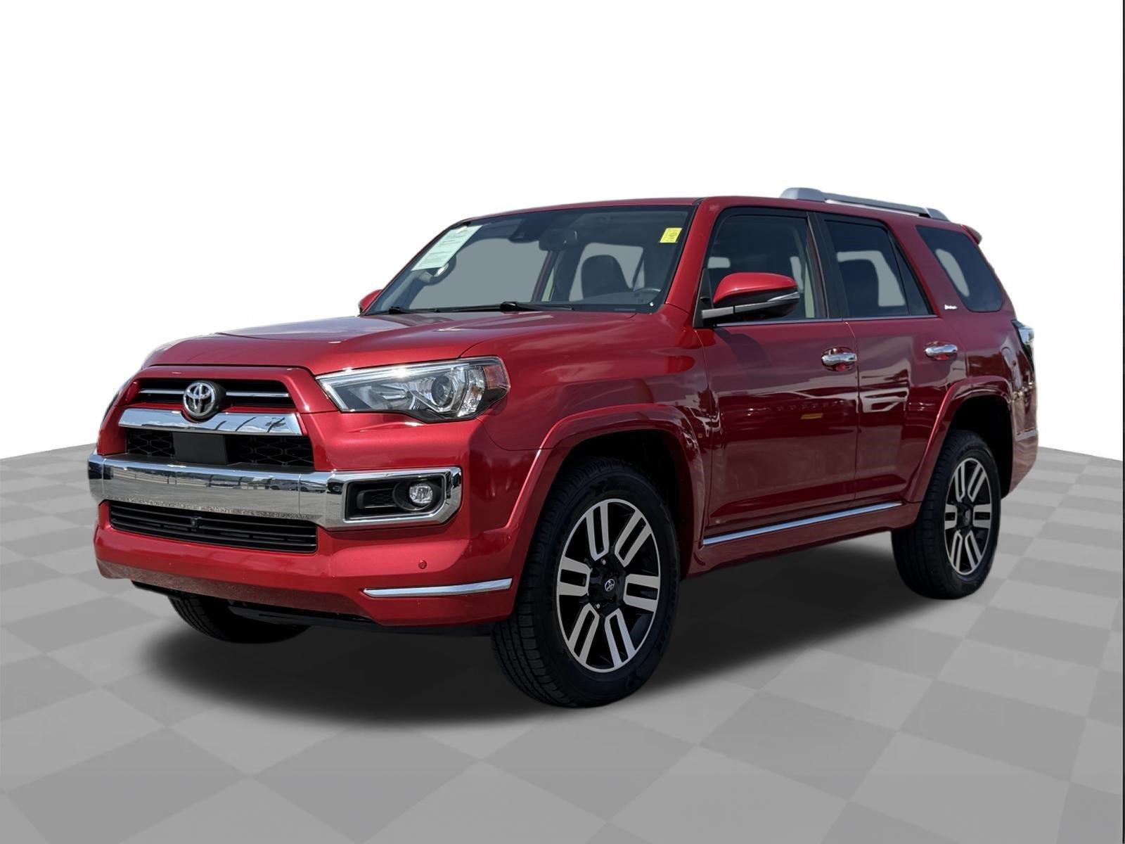 2023 Toyota 4Runner Limited in Barcelona Red Metallic — front three-quarter view